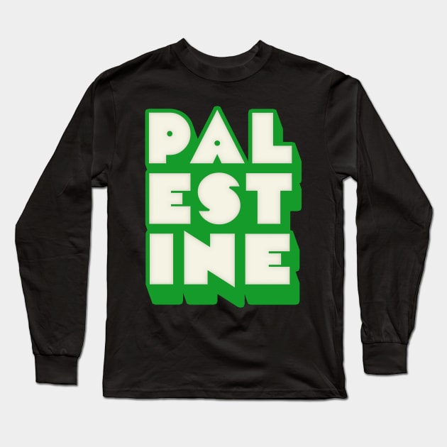 Palestine //// Retro Style Design Long Sleeve T-Shirt by DankFutura